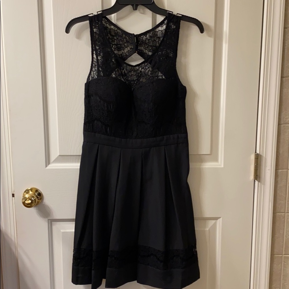 Black dress with lace detail